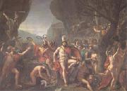 Jacques-Louis  David Leonidas at Thermopylae (mk05) china oil painting artist
